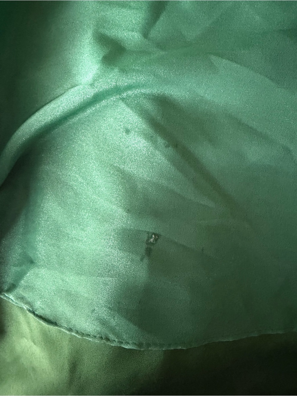 Mac Duggal Emerald Green Ruffle Shoulder V-Neck Chiffon Gown Size 12 - Picture 10 of 10